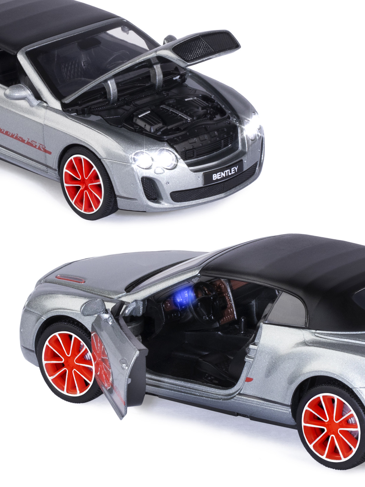 Автомобиль АВТОпанорама Bentley Continental Supersports ISR 1:32 JB1251397 - фото 9