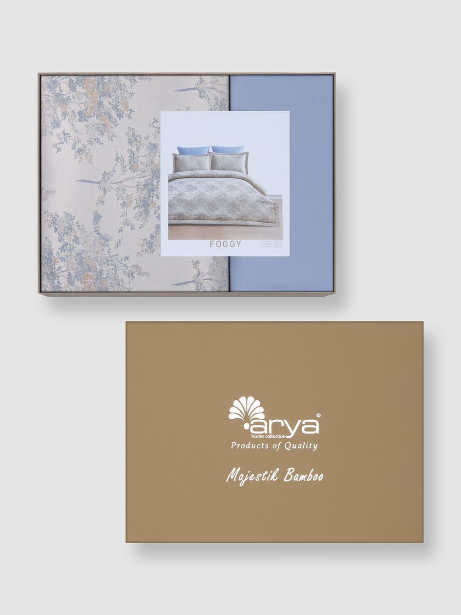 Комплект постельного белья ARYA Foggy семейный 7 предм. - фото 12