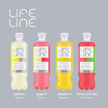Витаминизированный напиток LifeLine Intellectual, арбуз-яблоко, без газа 0,5 л.