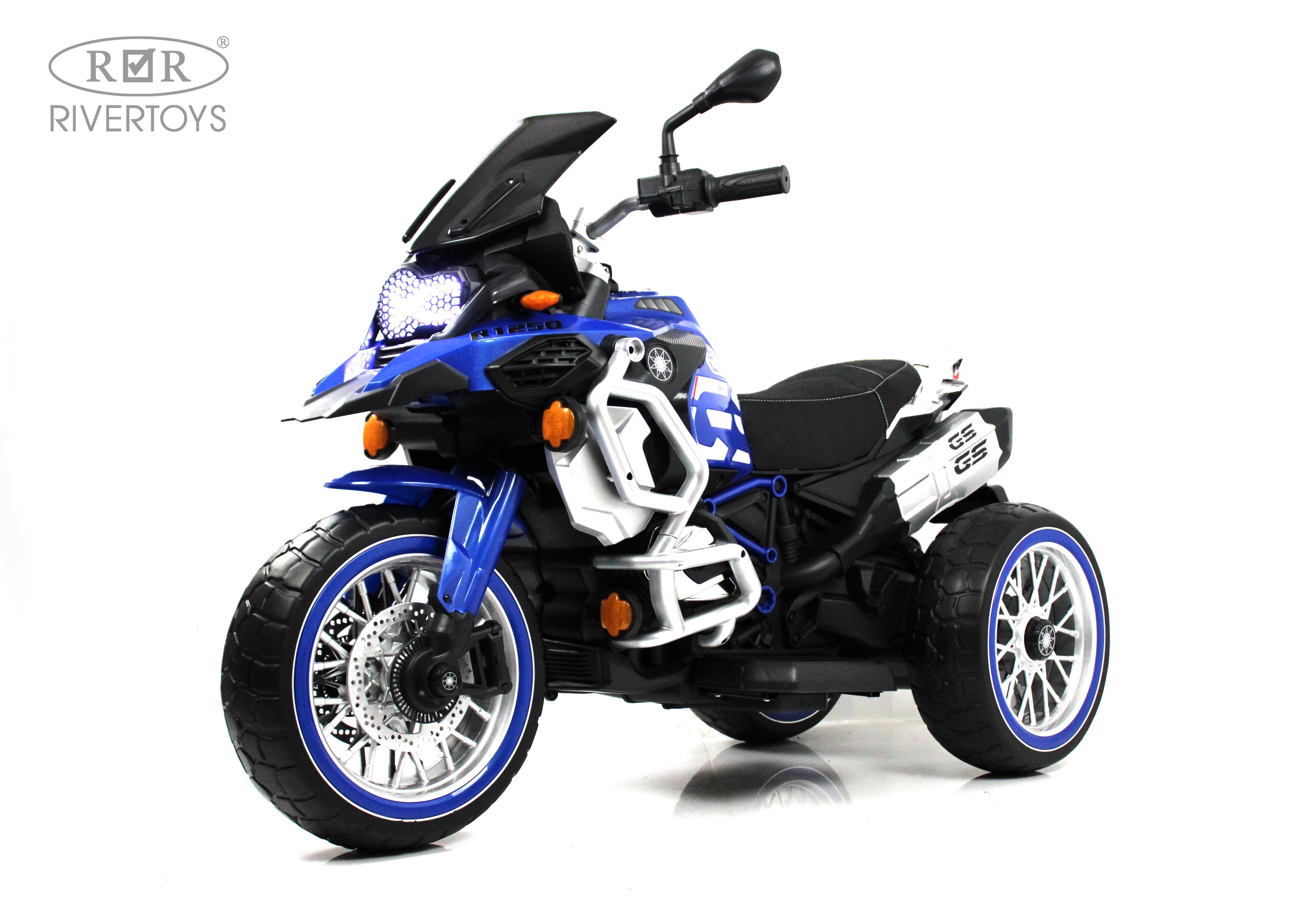 Электромотоцикл RIVERTOYS М111БХ-BLUE - фото 19