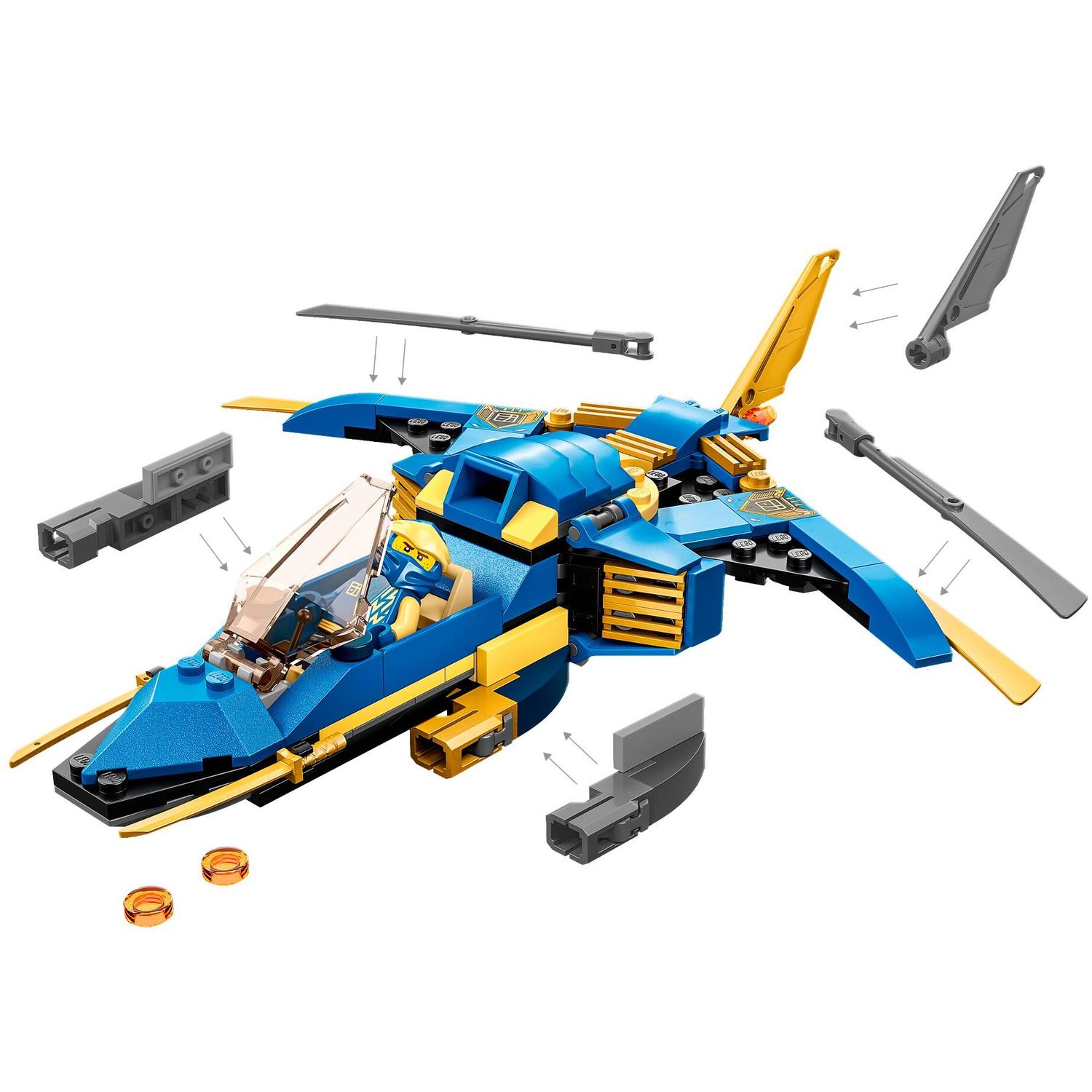 Конструктор LEGO NINJAGO Грозовой самолёт Джея Ниндзяго 146 дет. - фото 4