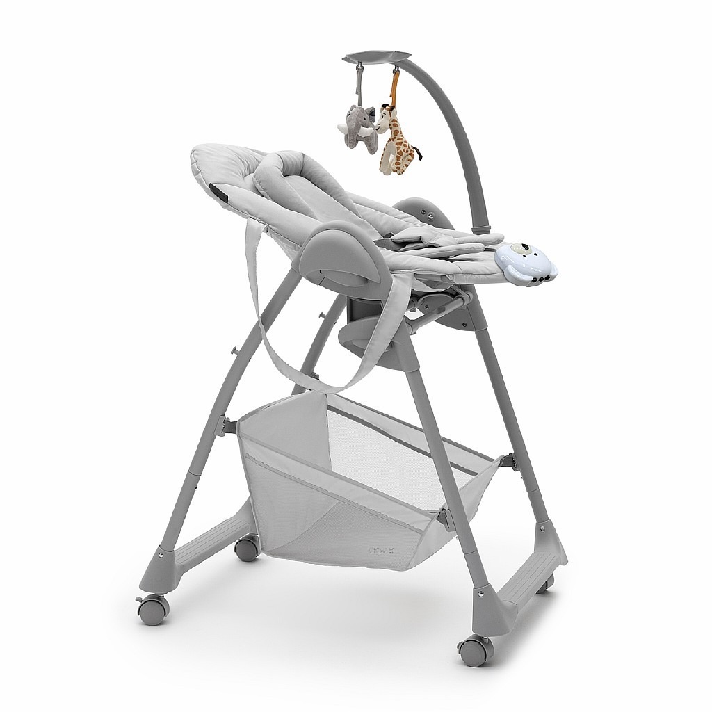 Стульчик для кормления agex Seat’n Sleep серый - фото 3