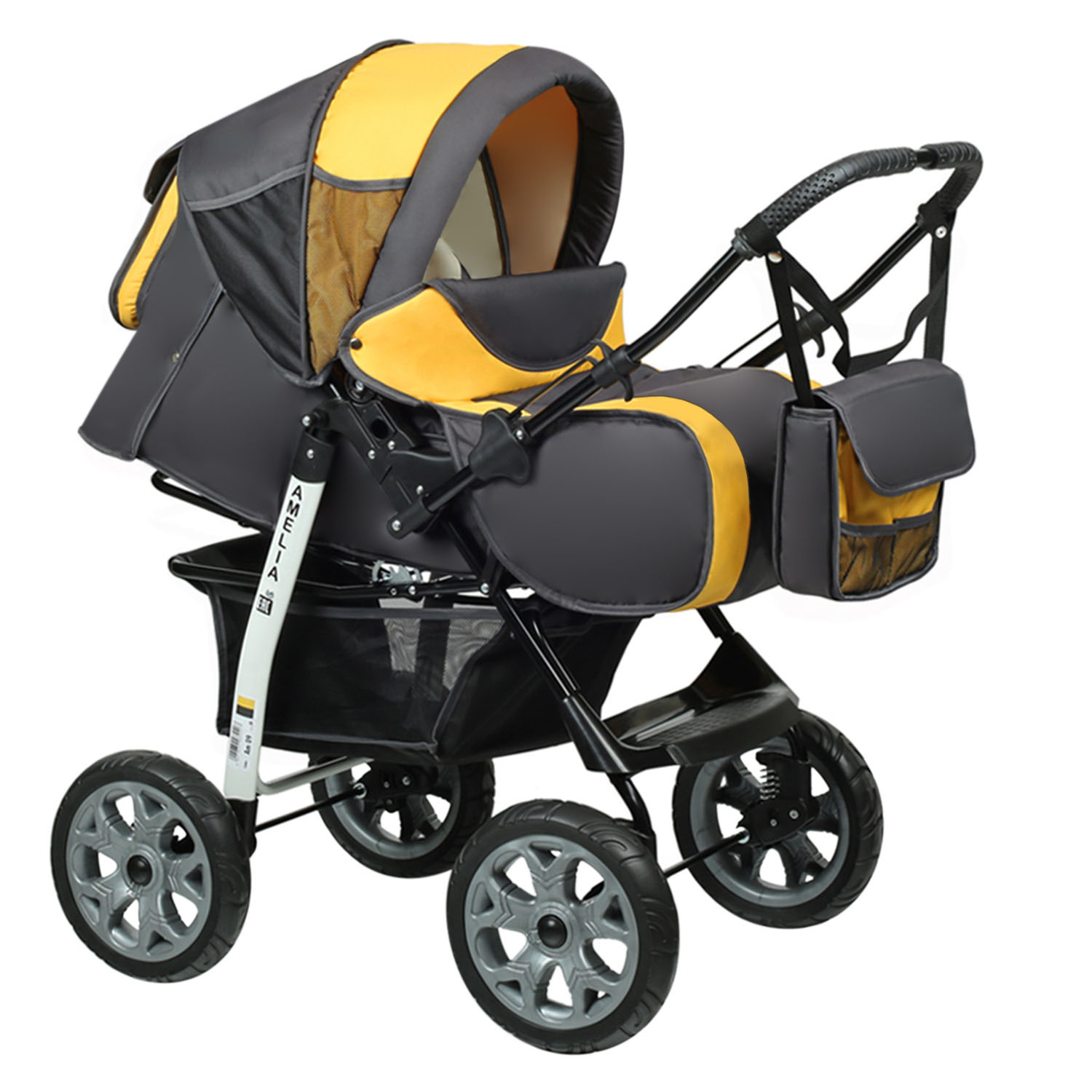 Коляска трансформер alis Amelia желтый - фото 1