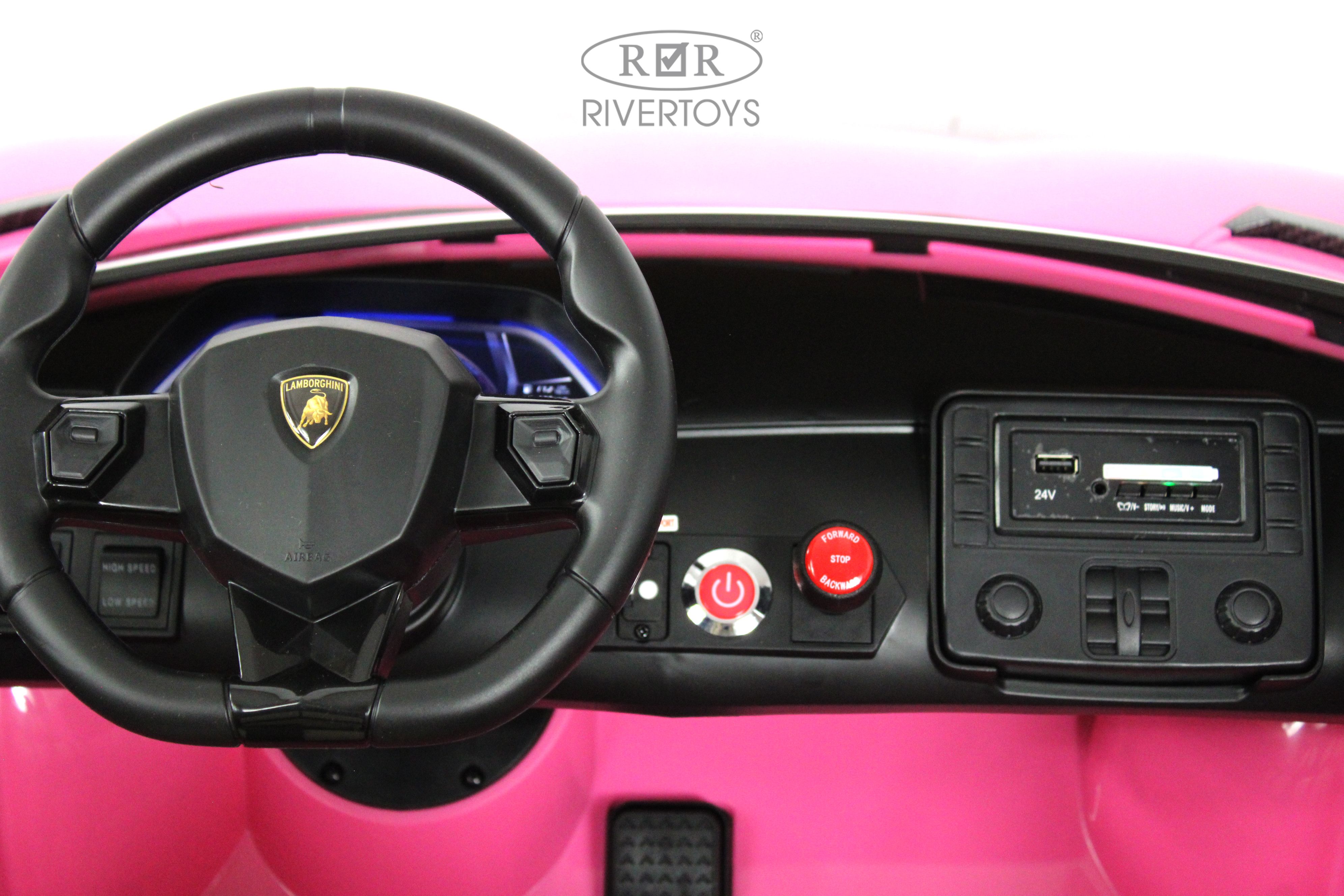 Электромобиль RIVERTOYS A111MP-PINK С пультом ДУ - фото 25