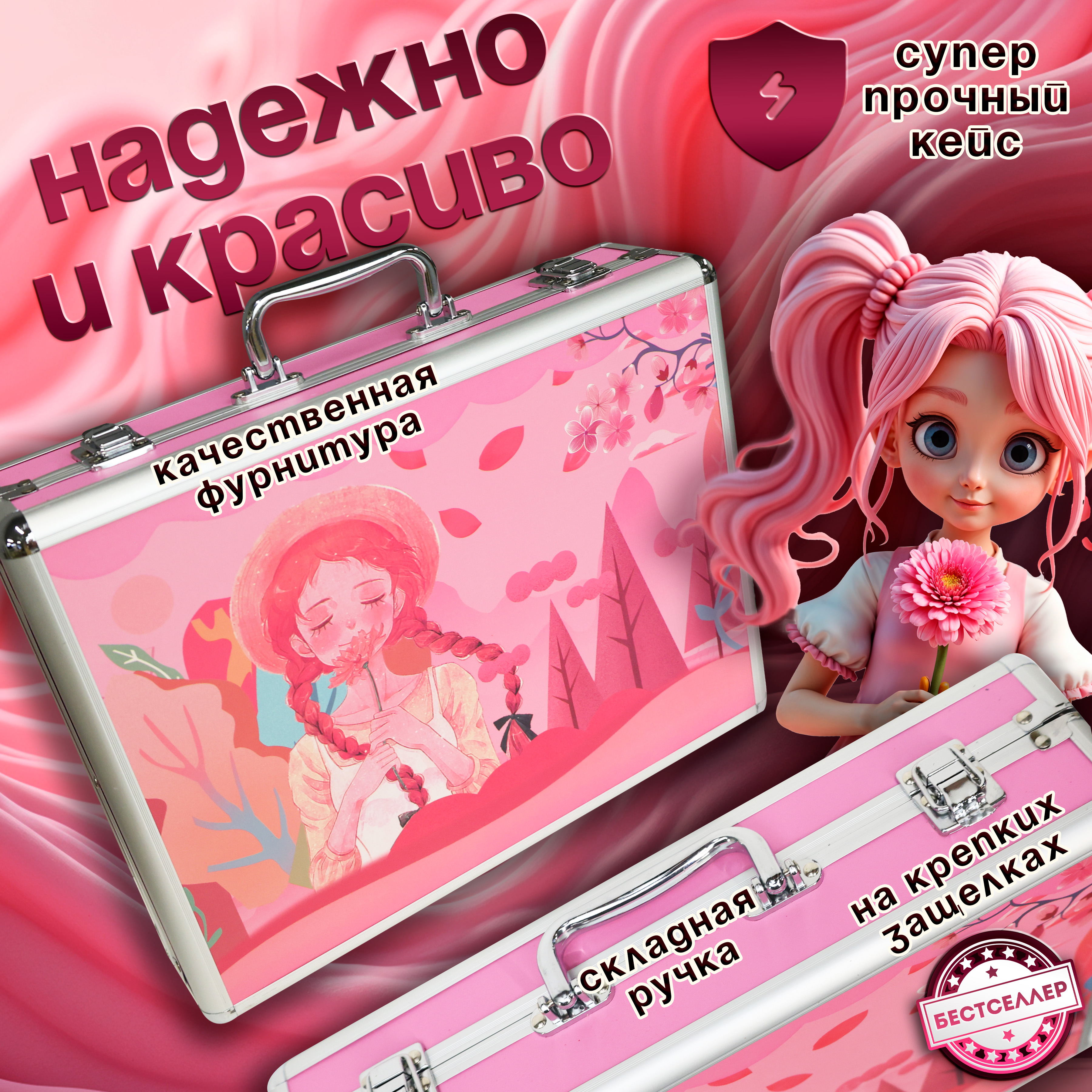 Набор для рисования Бестселлер Творческий набор роспись по холсту 158 шт. - фото 15