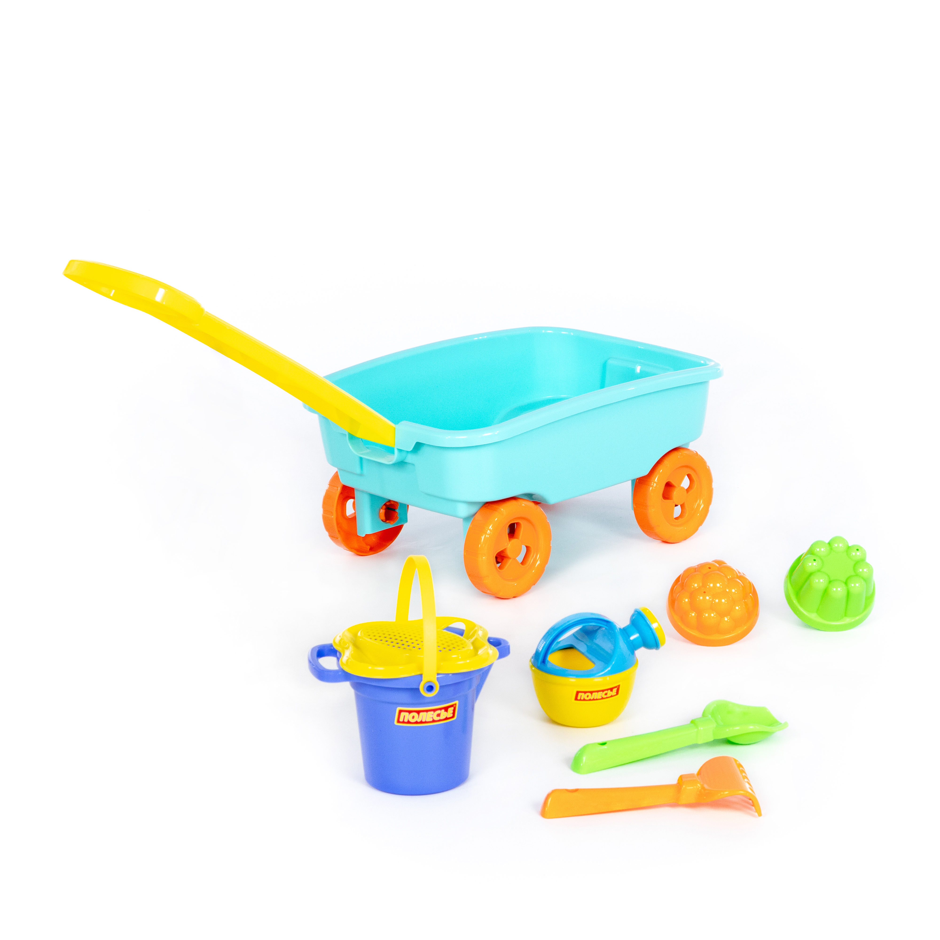 Песочный набор Полесье с тележкой 1 предм. - фото 3