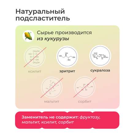 Сахарозаменитель LeafToGo с эритритом и сукралозой, для похудения, 450 г.