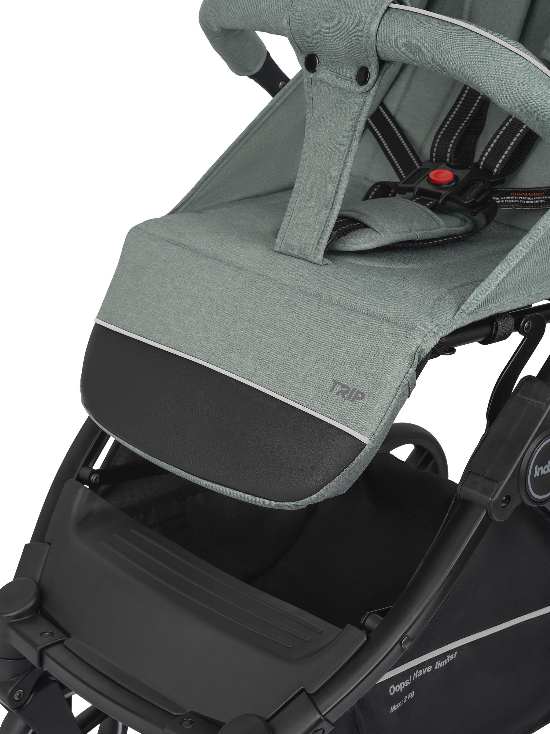 Коляска прогулочная Indigo Trip для путешествий зеленый - фото 25
