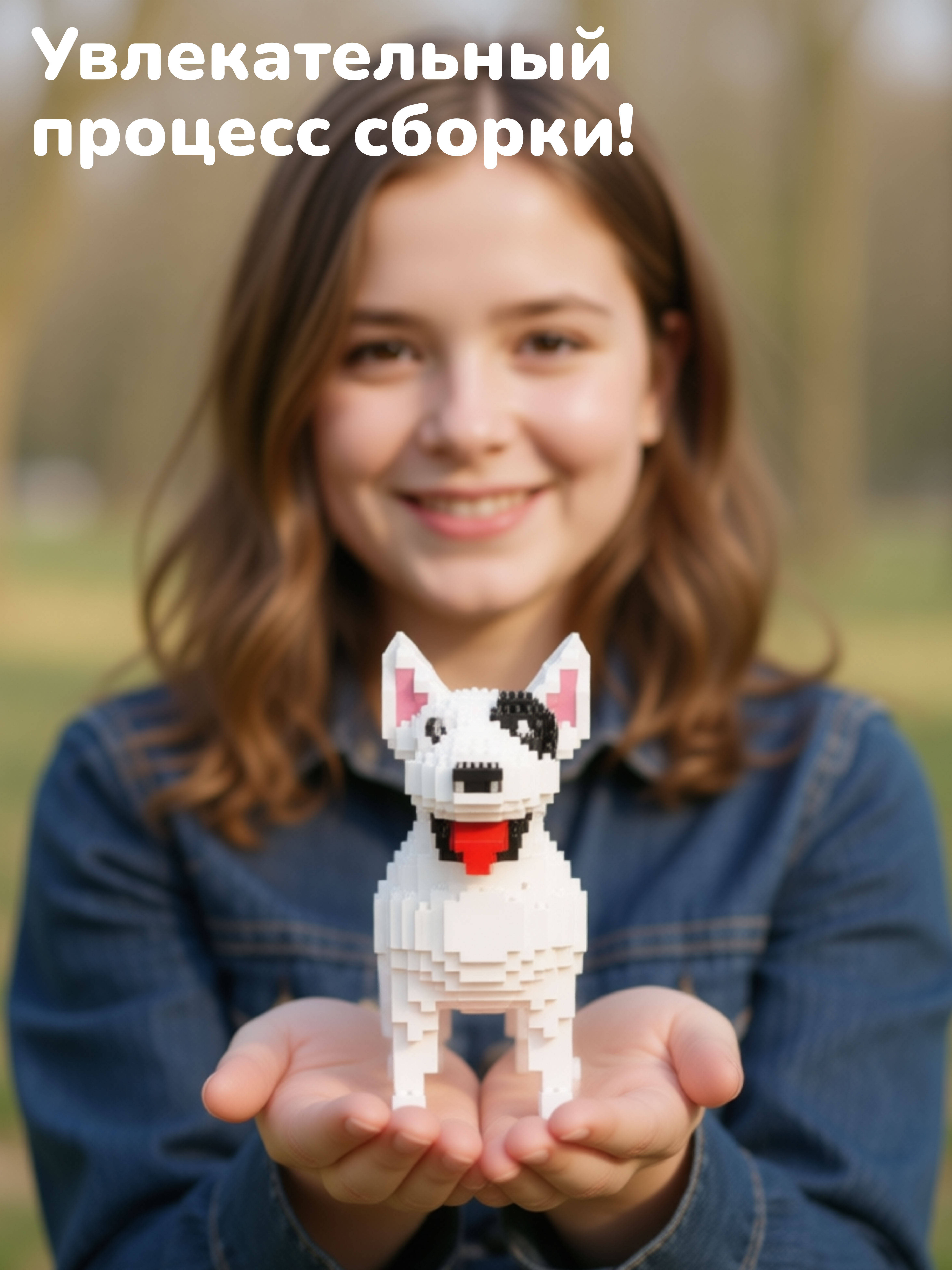 Конструктор Наша Игрушка Бультерьер из мини-блоков 797 дет. - фото 3