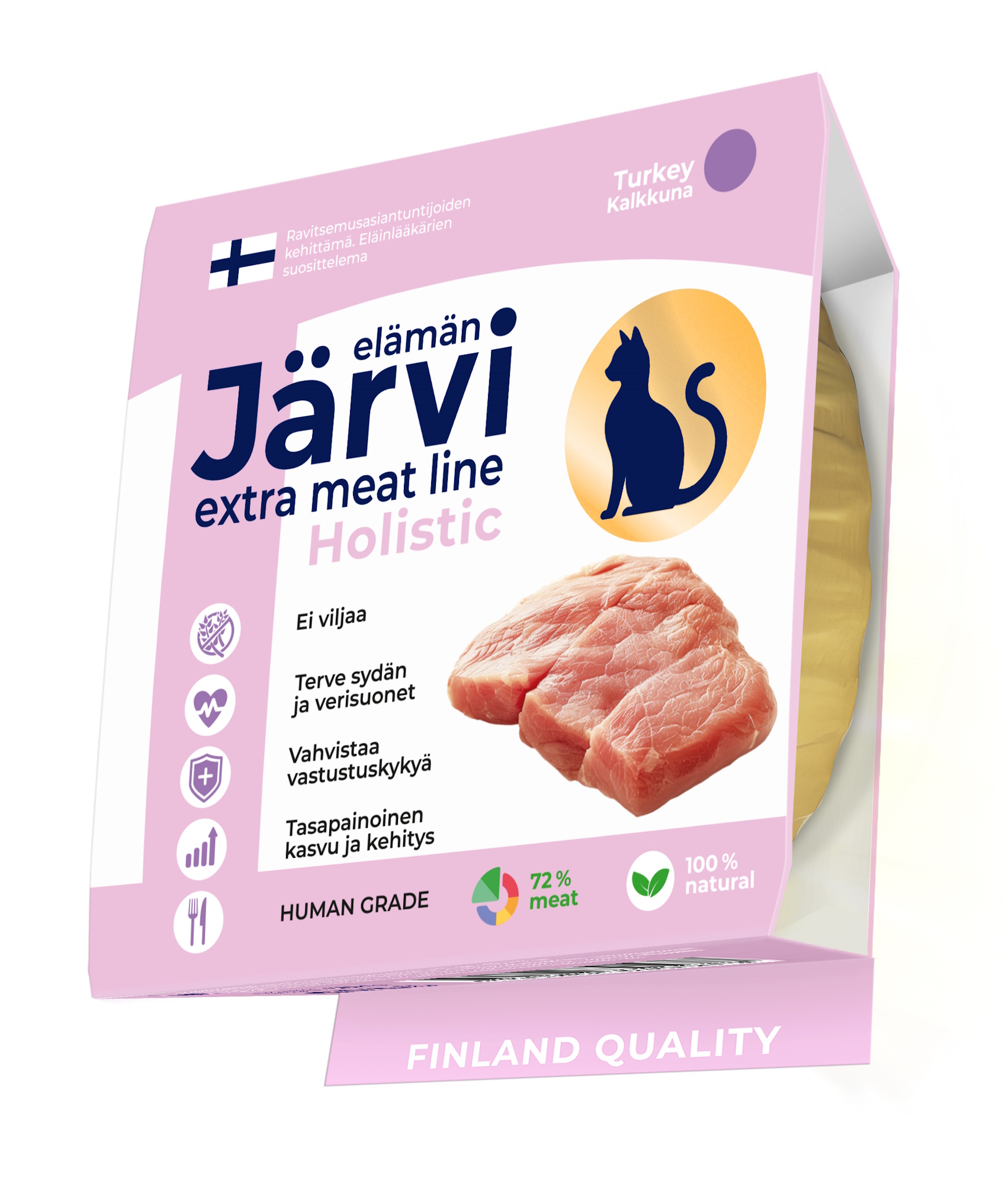 Корм для кошек и котят Jarvi Extra meat line мясные волокна из индейки в желе 50г - фото 1