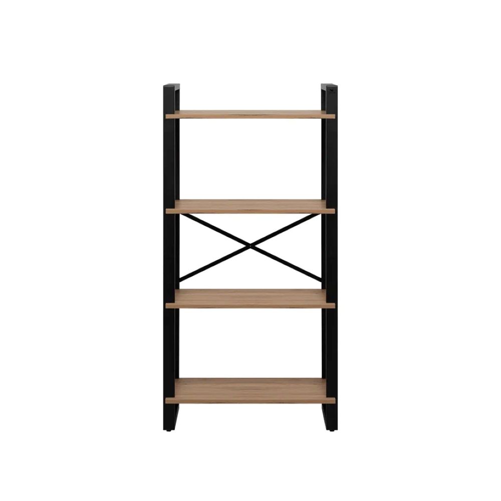 Стеллаж Leset Стилвуд 124 Черный/Дуб крафт золотой - фото 2