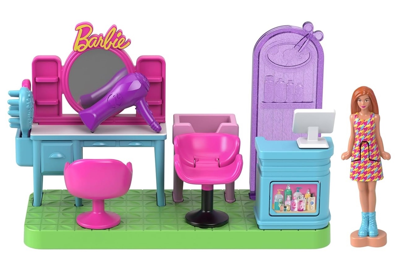Кукла мини Barbie Mini Barbieland Салон красоты JCR29/JCR32 - фото 1