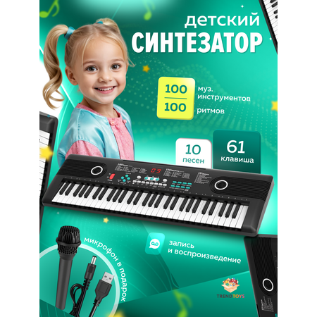 Игрушка музыкальная TrendToys с микрофоном синтезатор