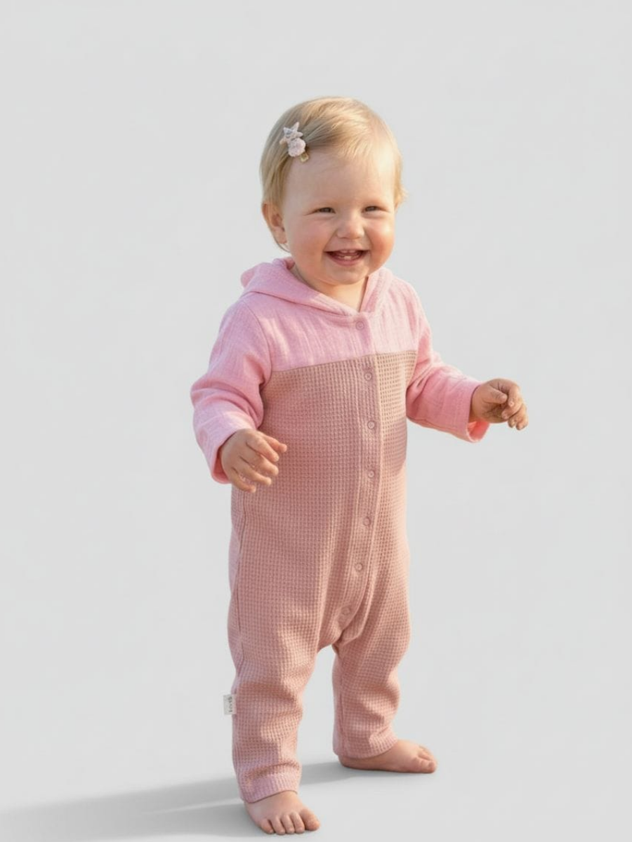 Изображение товара Комбинезон ТРИЯ 80 для малышей из хлопка муслин и вафельки - легкий и практичный Изображение товара Комбинезон ТРИЯ 80 для малышей из хлопка муслин и вафельки - легкий и практичный