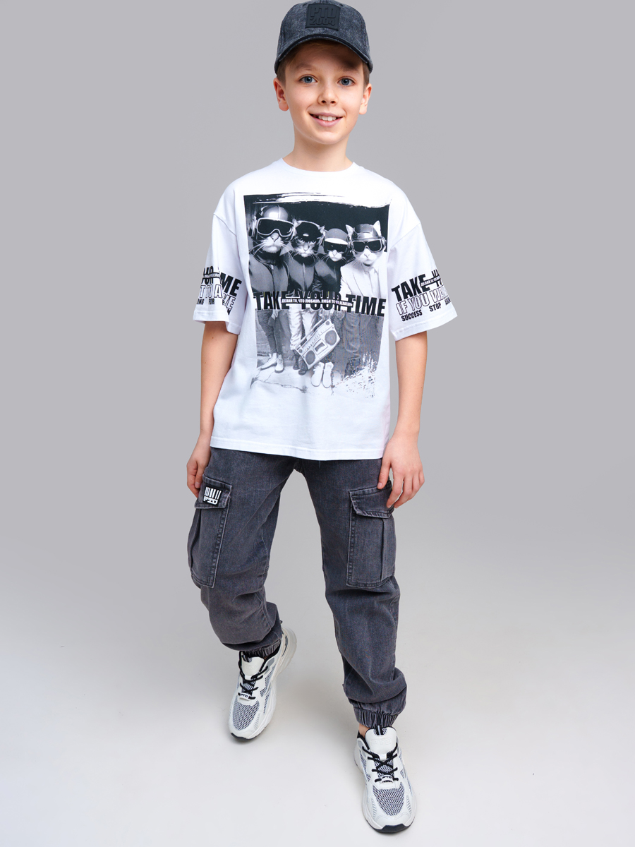 Изображение товара PlayToday Джинсы 128 — джеггинсы для мальчика подростка, regular fit