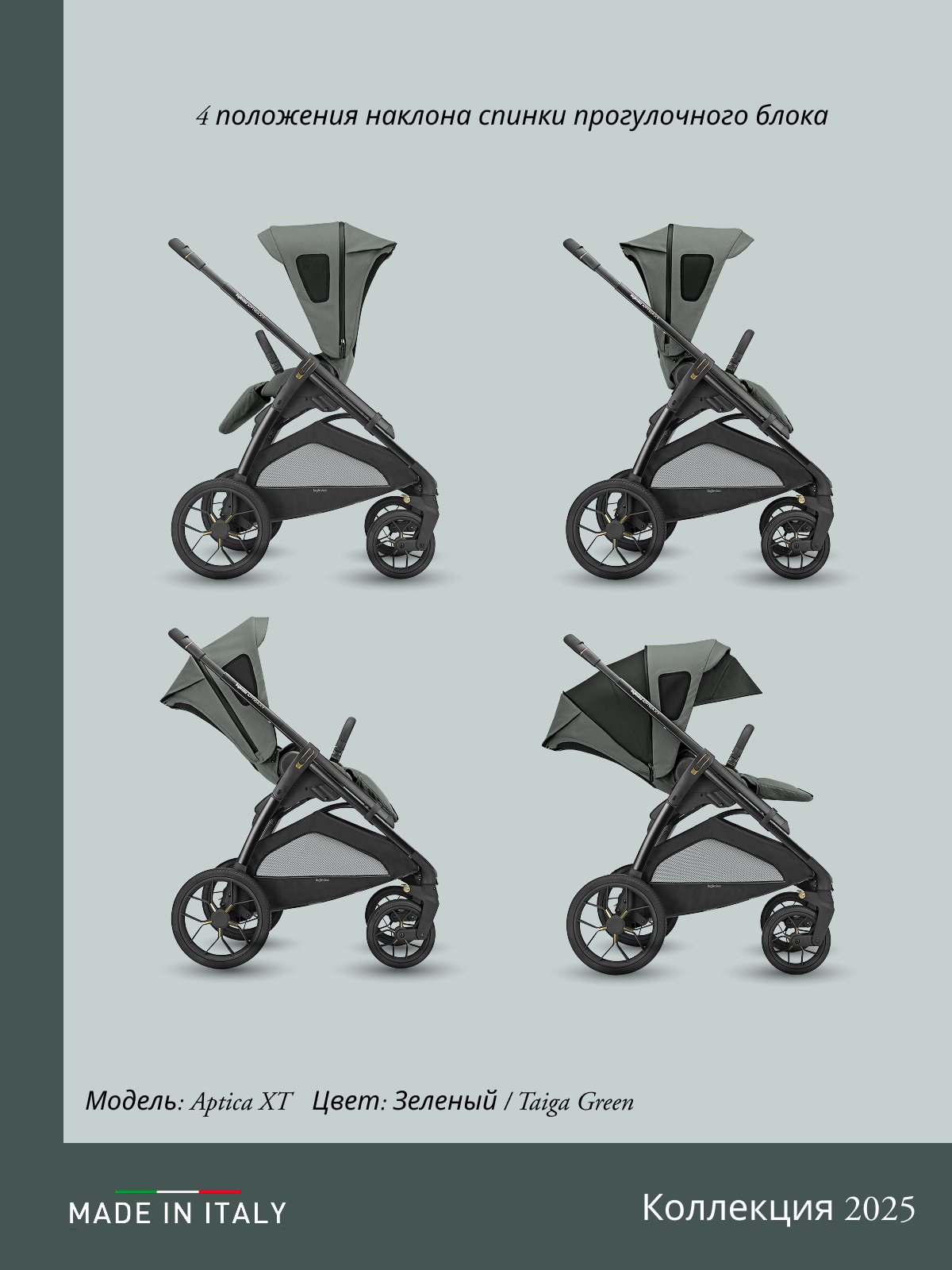 Коляска 3в1 Inglesina зеленый - фото 7