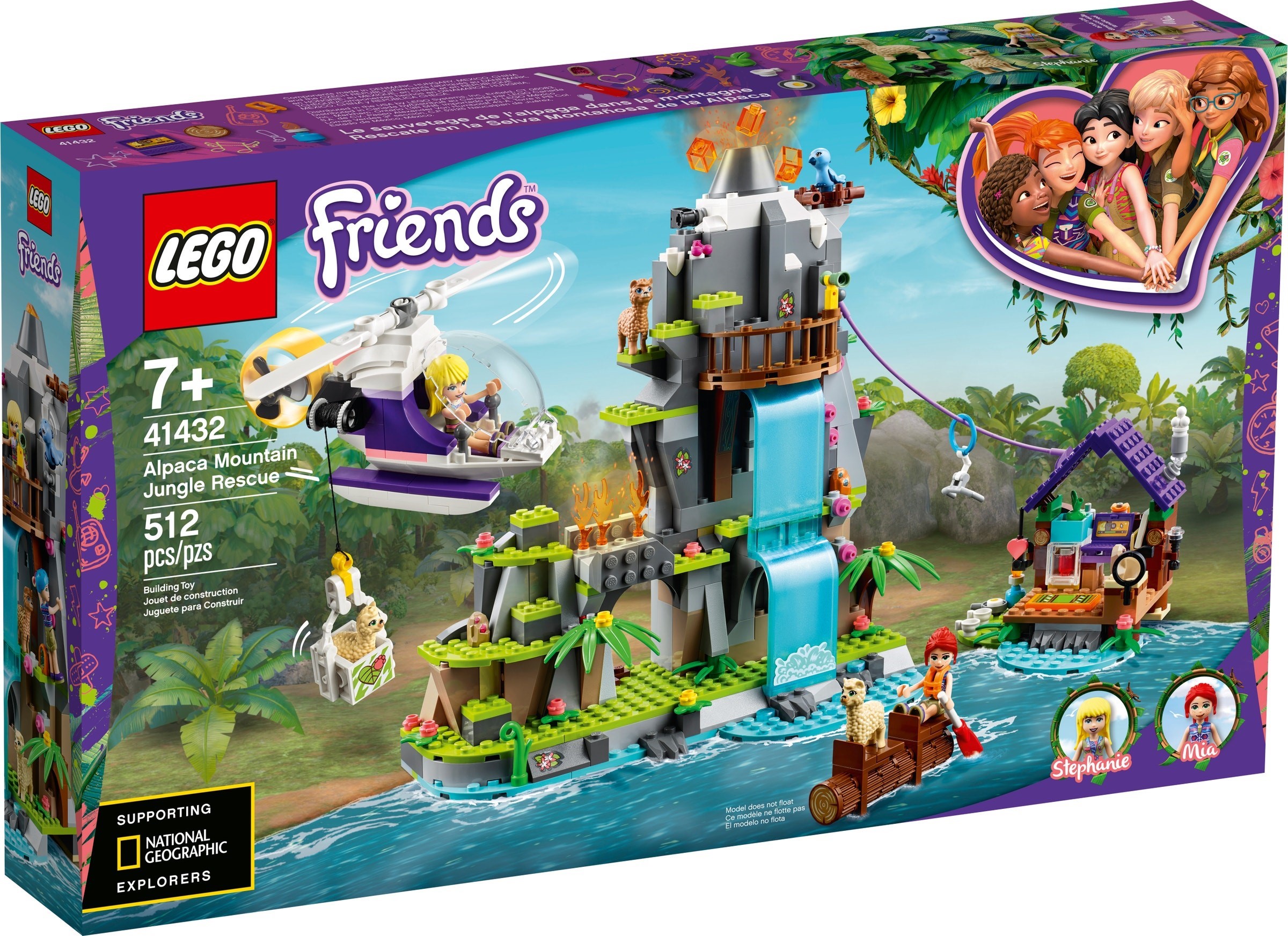 Изображение товара Конструктор LEGO Friends Спасение альпаки в горах 41432 119 деталей