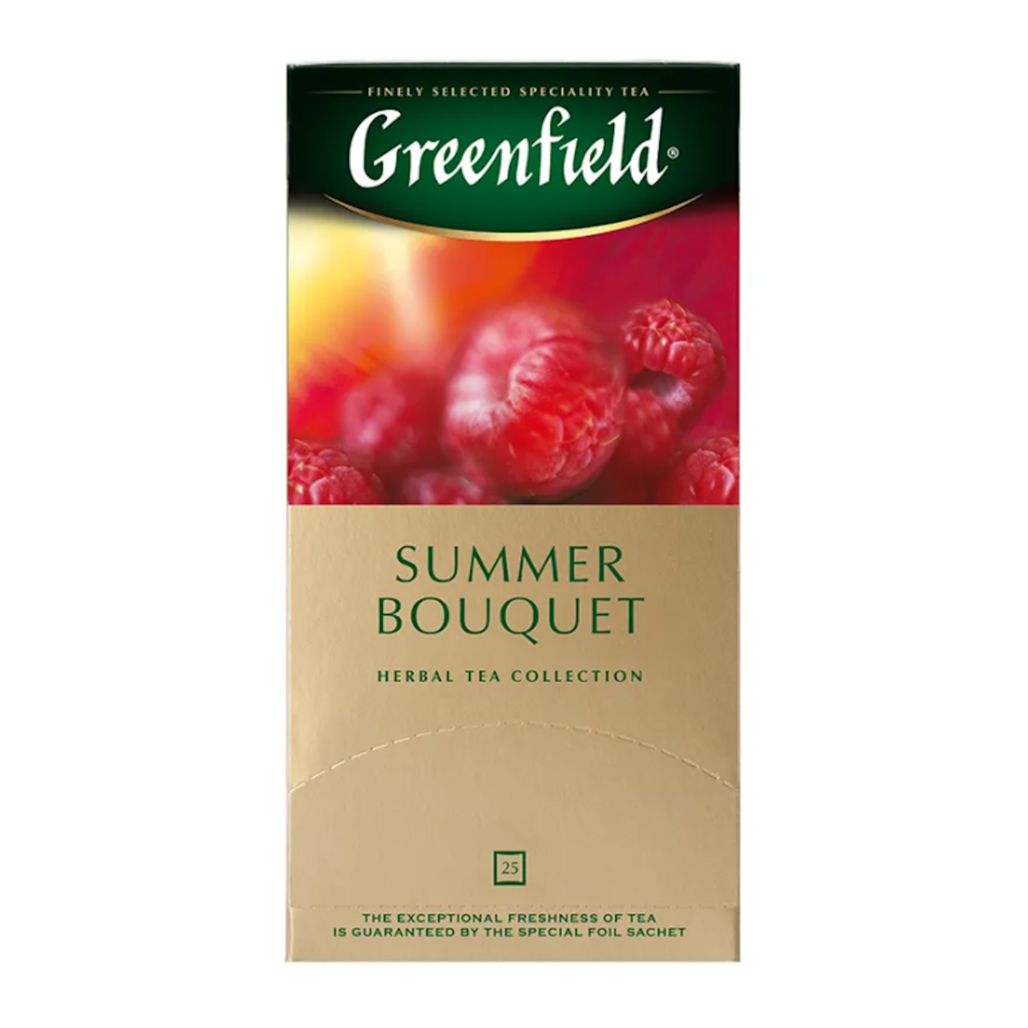 Чай Greenfield Summer Bouquet травяной с малиной в пакетиках 25штук - фото 1