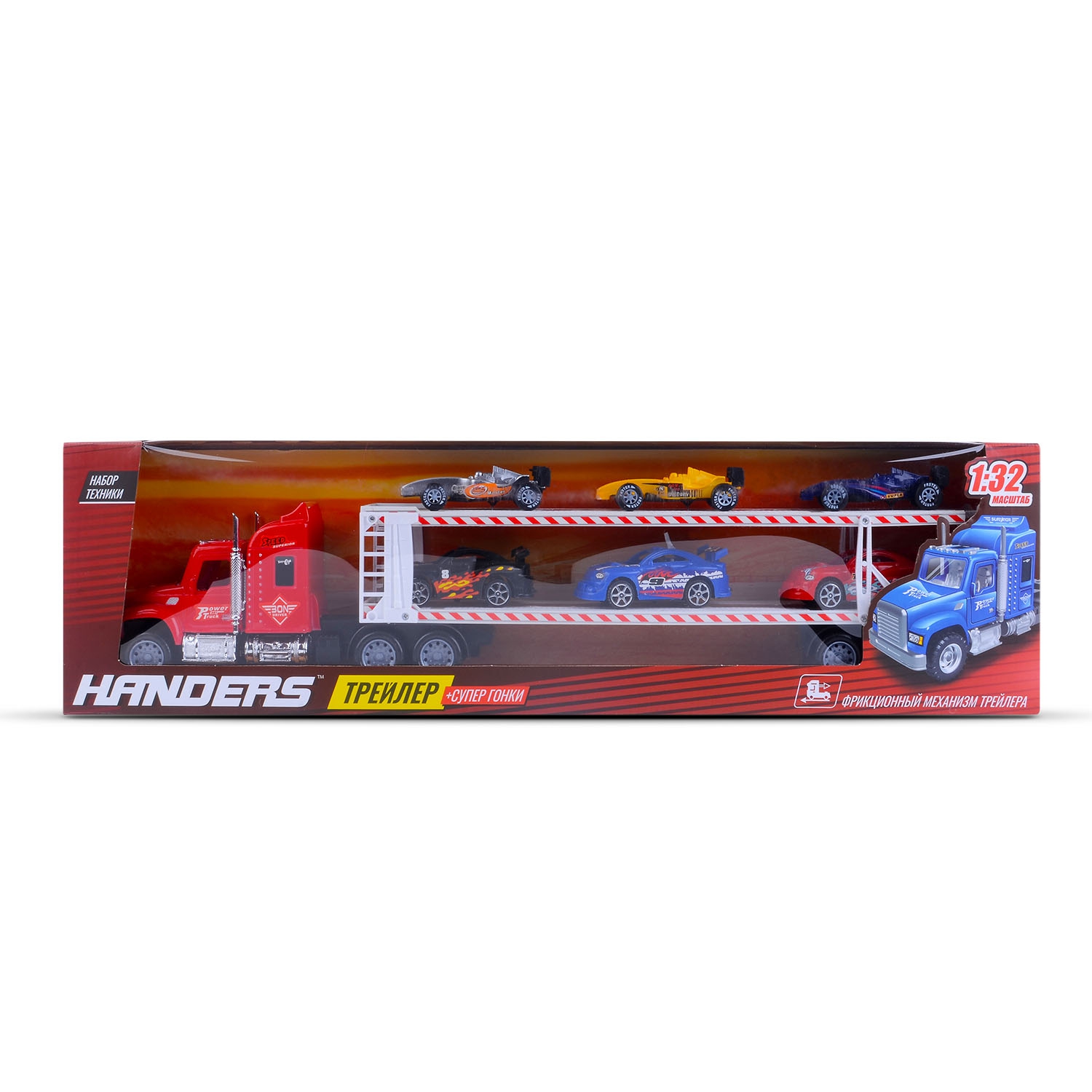 Игровой набор Handers Транспорт 1:32 HAC1613-129-1//красный - фото 2