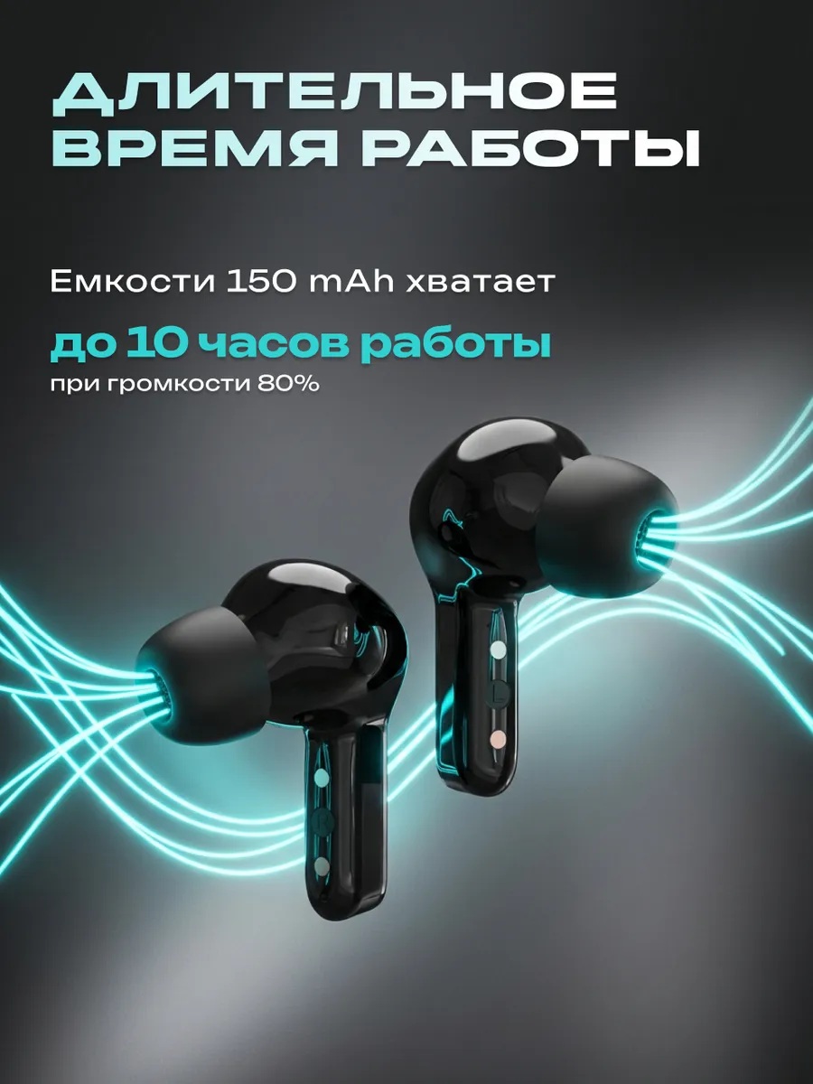 Наушники TWS More Choice Black - фото 3