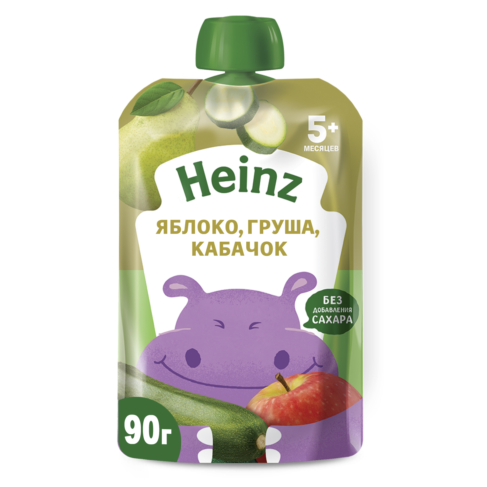 Пюре Heinz яблоко-груша-кабачок 90г с 5месяцев - фото 1