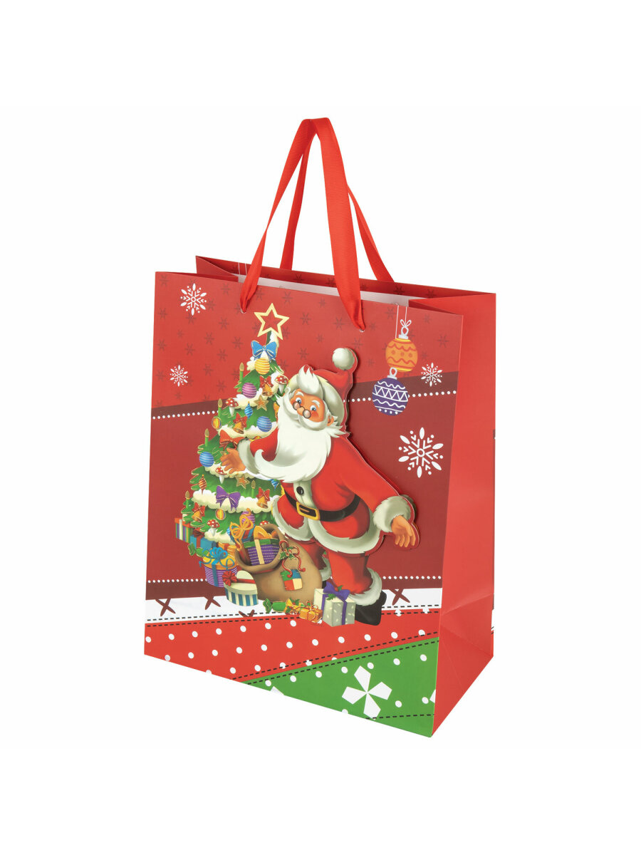 Пакет новогодний подарочный Золотая сказка набор 4 штуки - фото 7