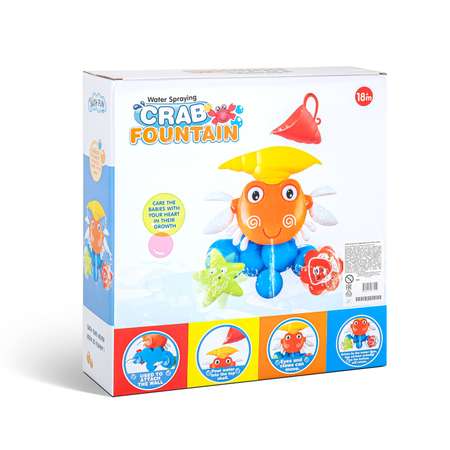 Игрушка BAOCHENJIA TOYS Крабик-фонтанчик