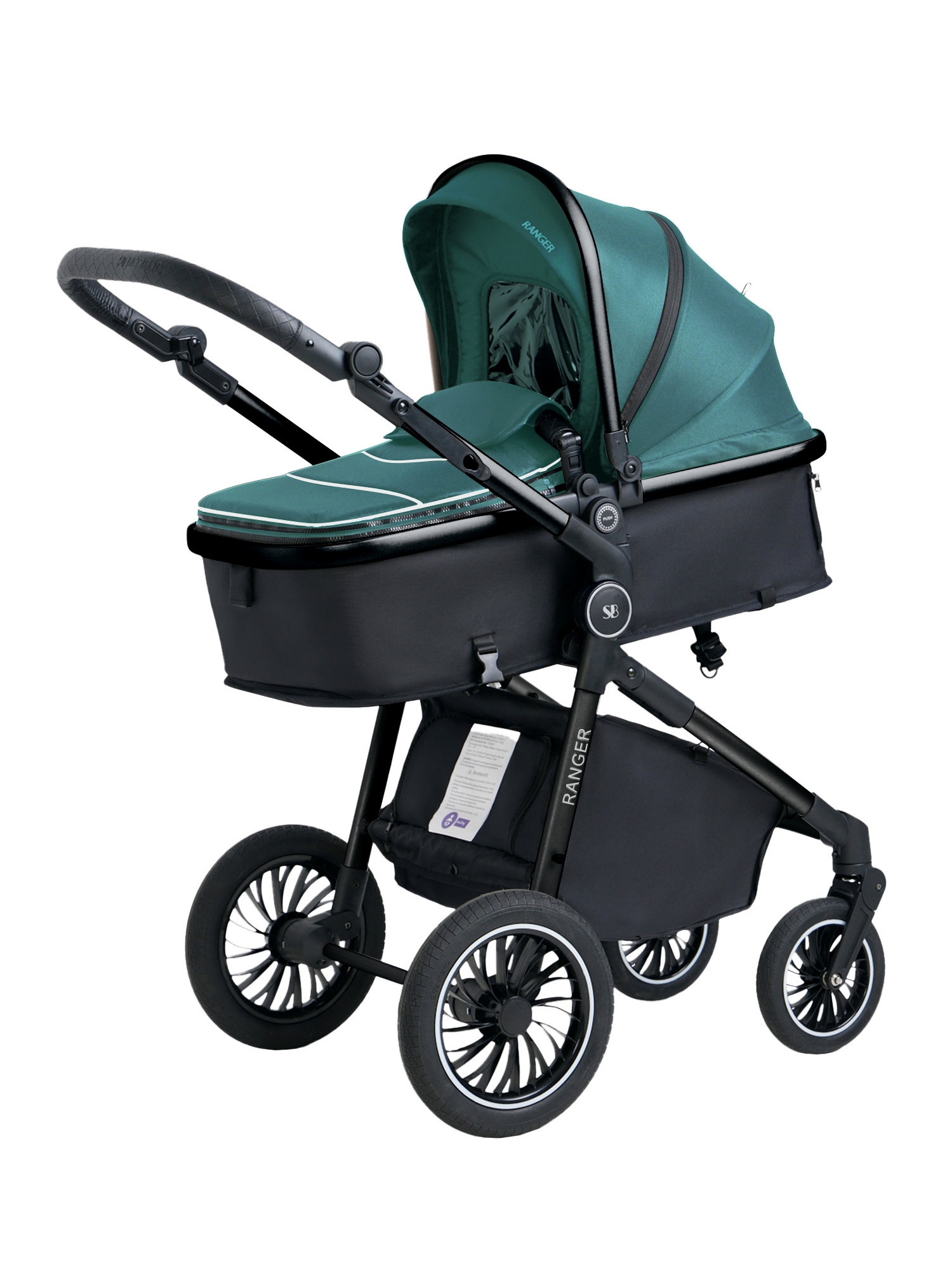 Коляска трансформер Sweet Baby Ranger Green Glossy зеленый - фото 13