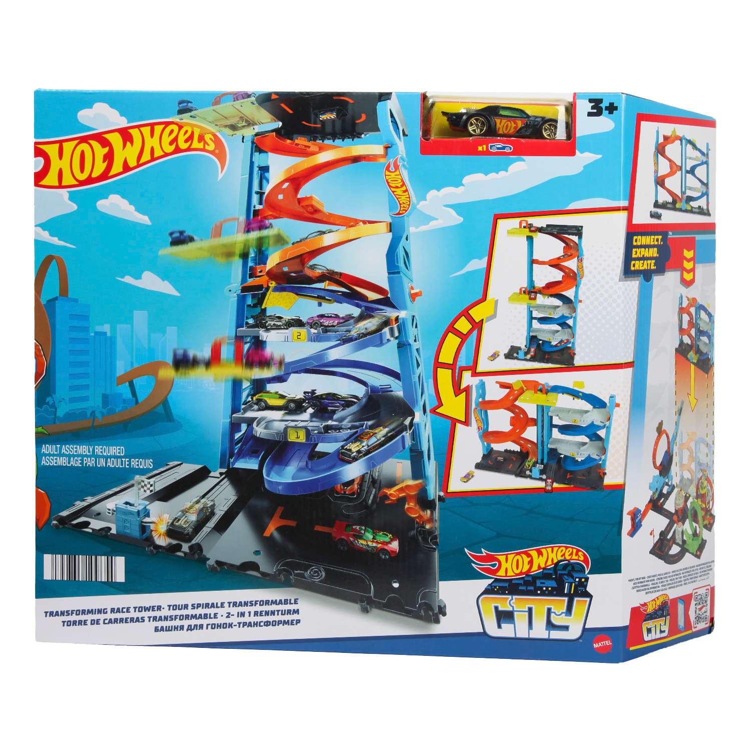 Трек Hot Wheels гоночная башня с лифтом HKX43 - фото 1