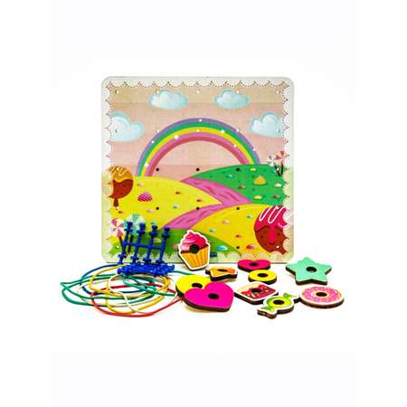 Игрушка WOODLANDTOYS бизиборд Геоборд Сладости