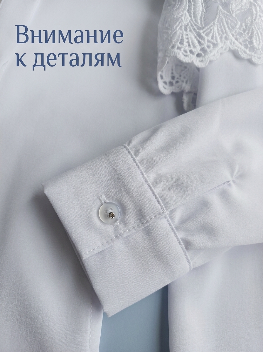 Блузка iUkoworld Блузка для девочки длинный рукав нарядная - фото 6