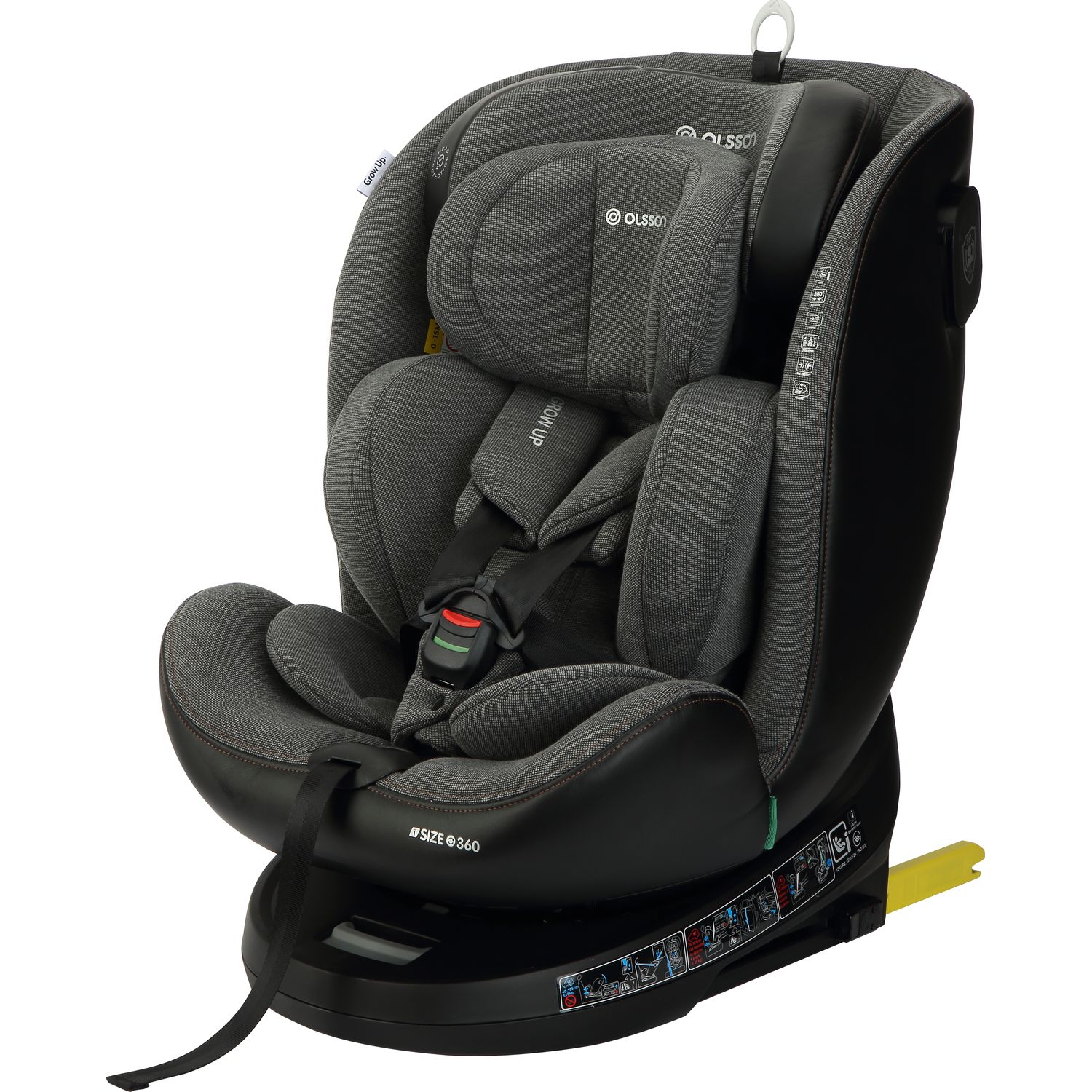 Автокресло Olsson Grow Up Grey Isofix 0+/1/2/3 (0-36 кг) - фото 14