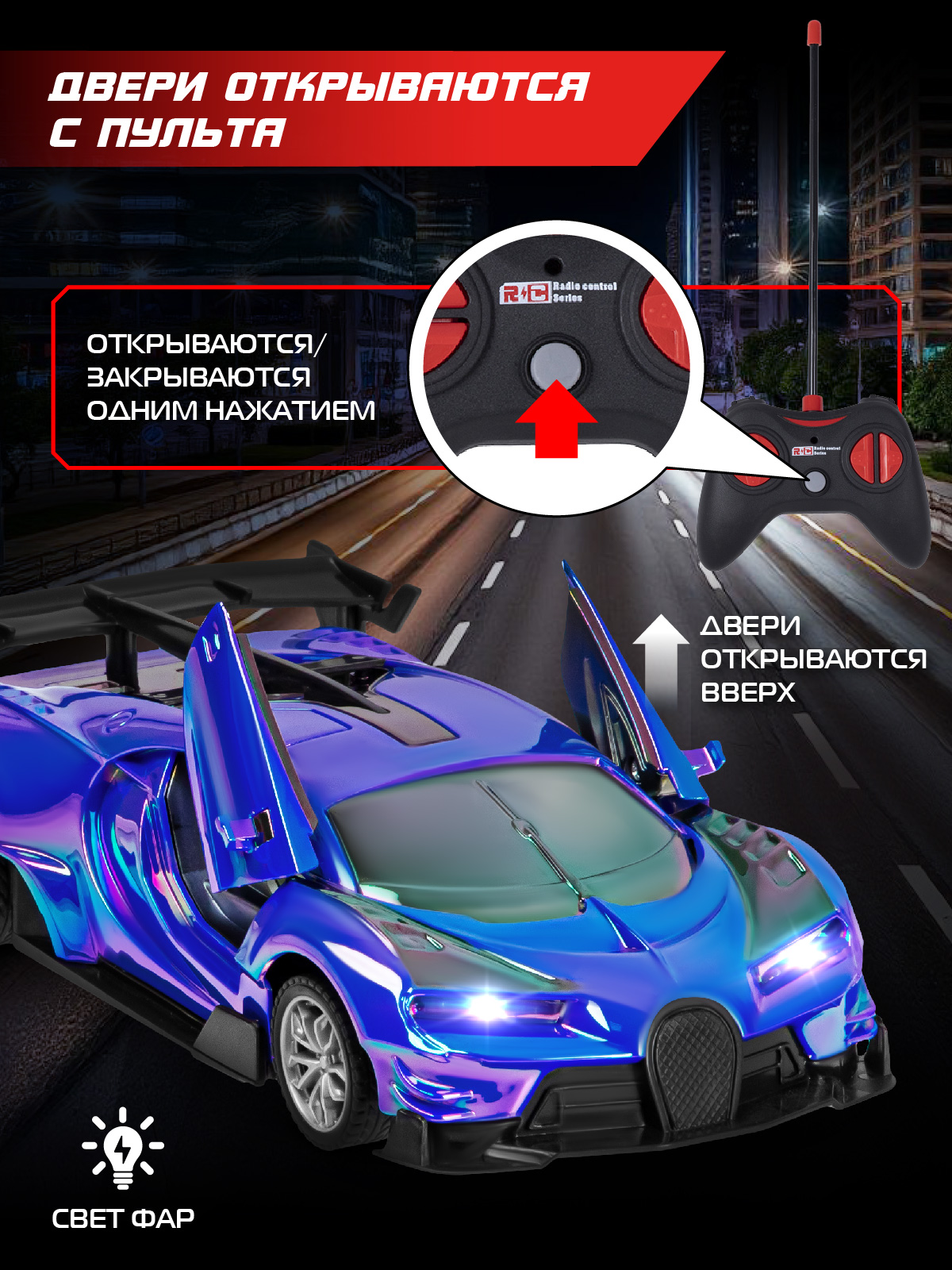 Автомобиль РУ AUTODRIVE Гоночный 1:24 - фото 4