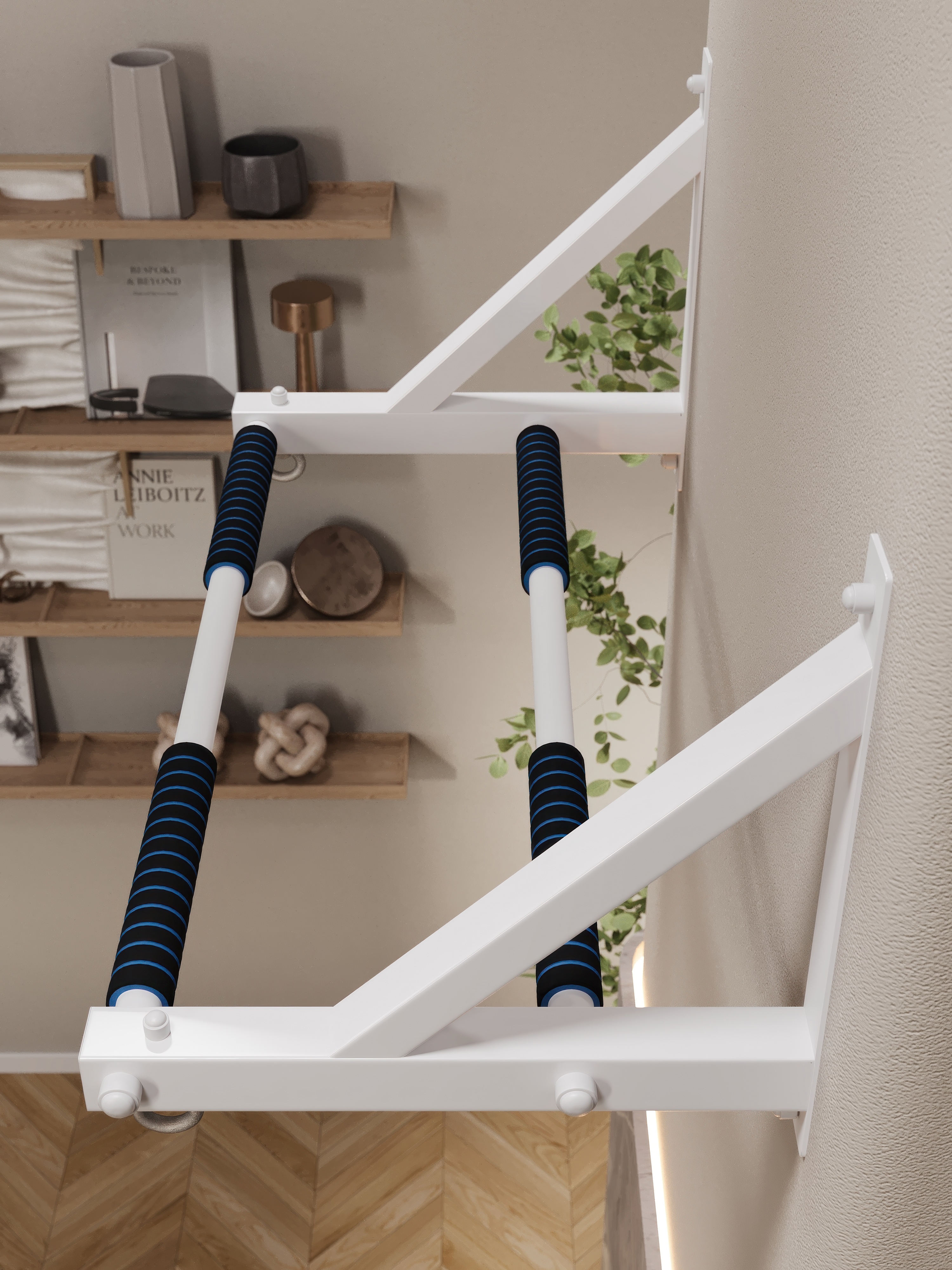 Турник настенный BORABO 2 хвата Классик Comfort с неопреновыми ручками - фото 13