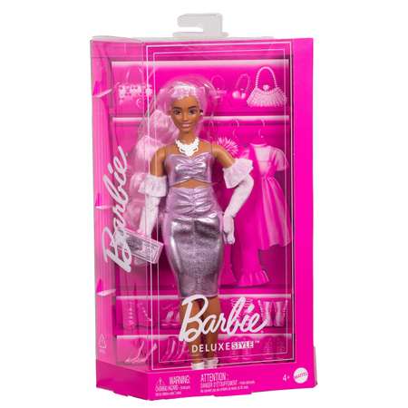 Кукла модельная Barbie с розовыми волосами
