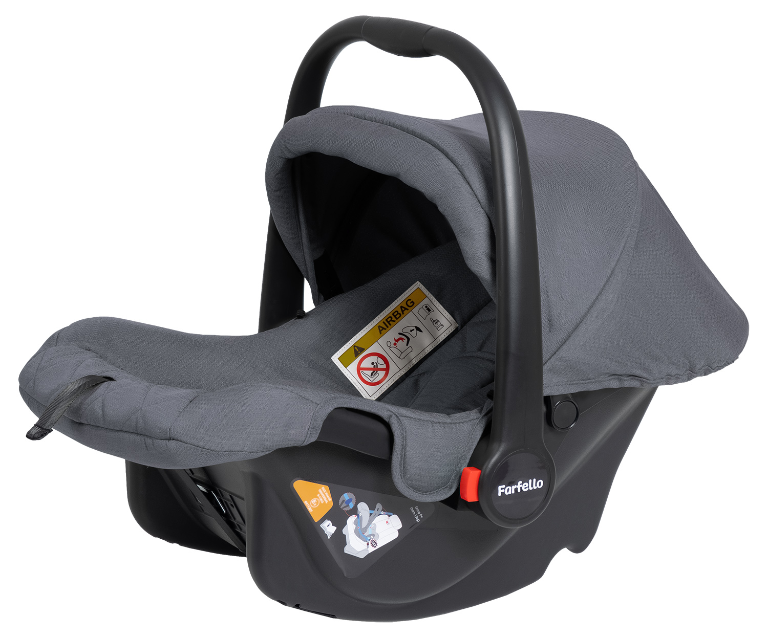 Коляска 3в1 Farfello Baby shell серый - фото 25