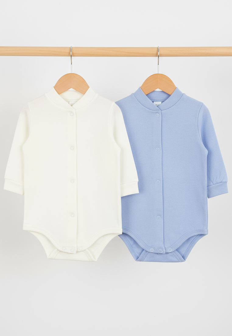 Изображение товара Комплект боди для мальчика YOULALA 2 шт 68 размер хлопок интерлок