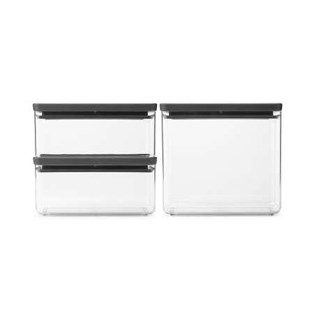 Набор модульных контейнеров Brabantia Tasty+ 3шт темно-серый 230783