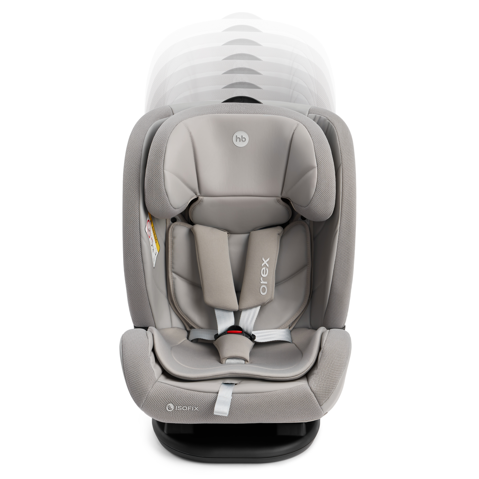 Автокресло Happy Baby Orex Isofix 0+/1/2/3 (0-36 кг) серый - фото 23