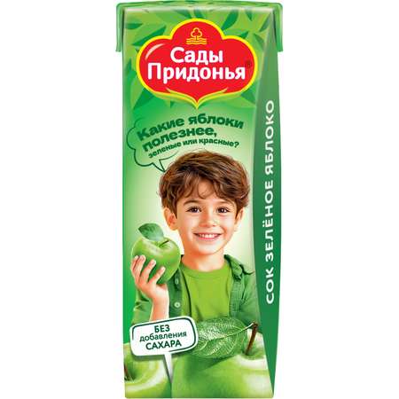 Сок Сады Придонья Зеленое яблоко с 4 мес 0.2 л