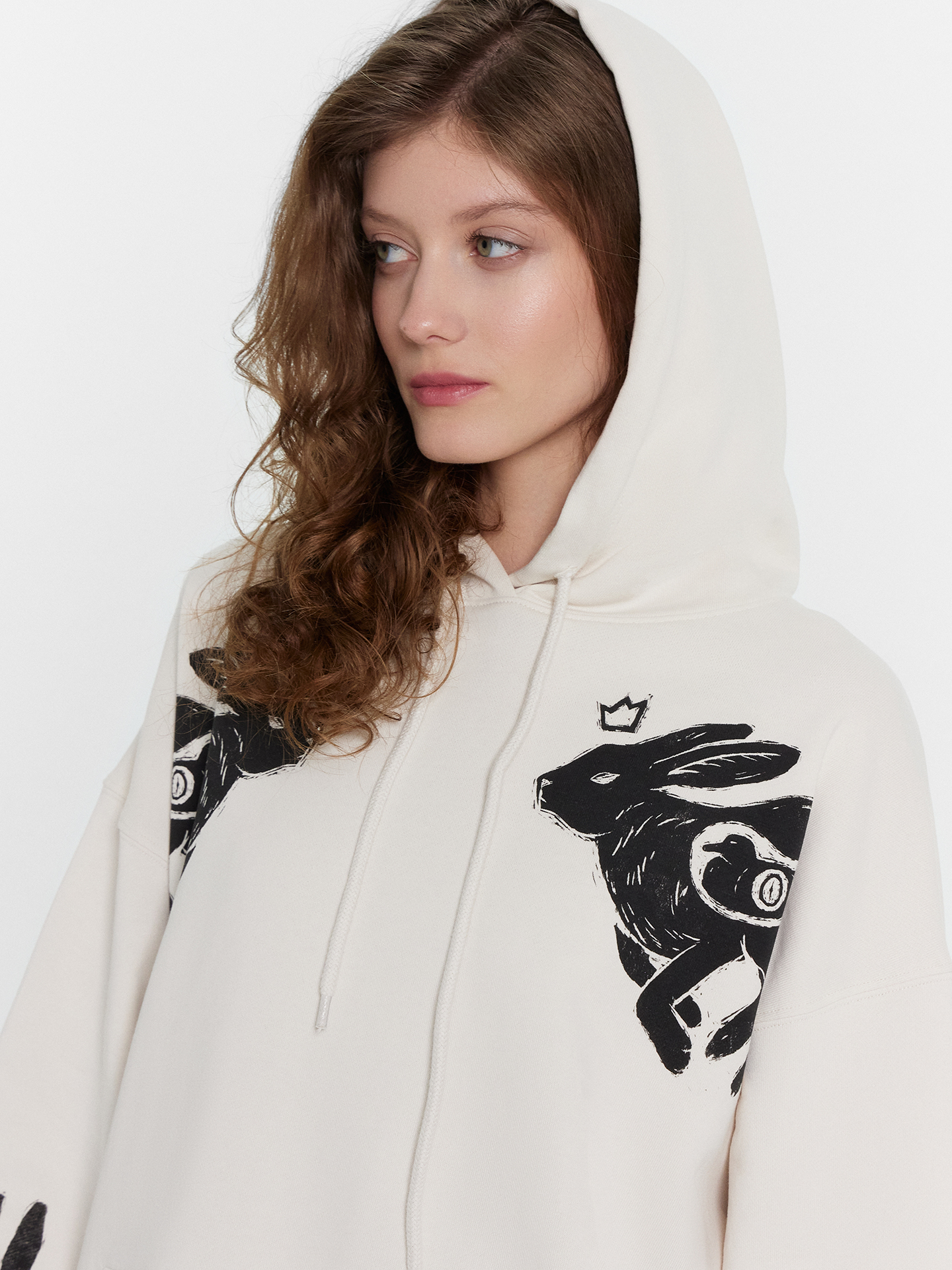 Худи Mark Formelle (Марк Формэль) 122981/белый песок +печать - фото 4