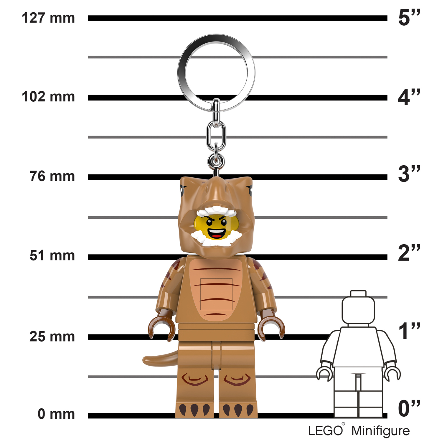 Брелок LEGO Minifigures - Человек Ти-Рекса 1 шт. - фото 5