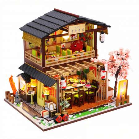Интерьерный конструктор HitToy Румбокс Японское кафе с куполом и подсветкой