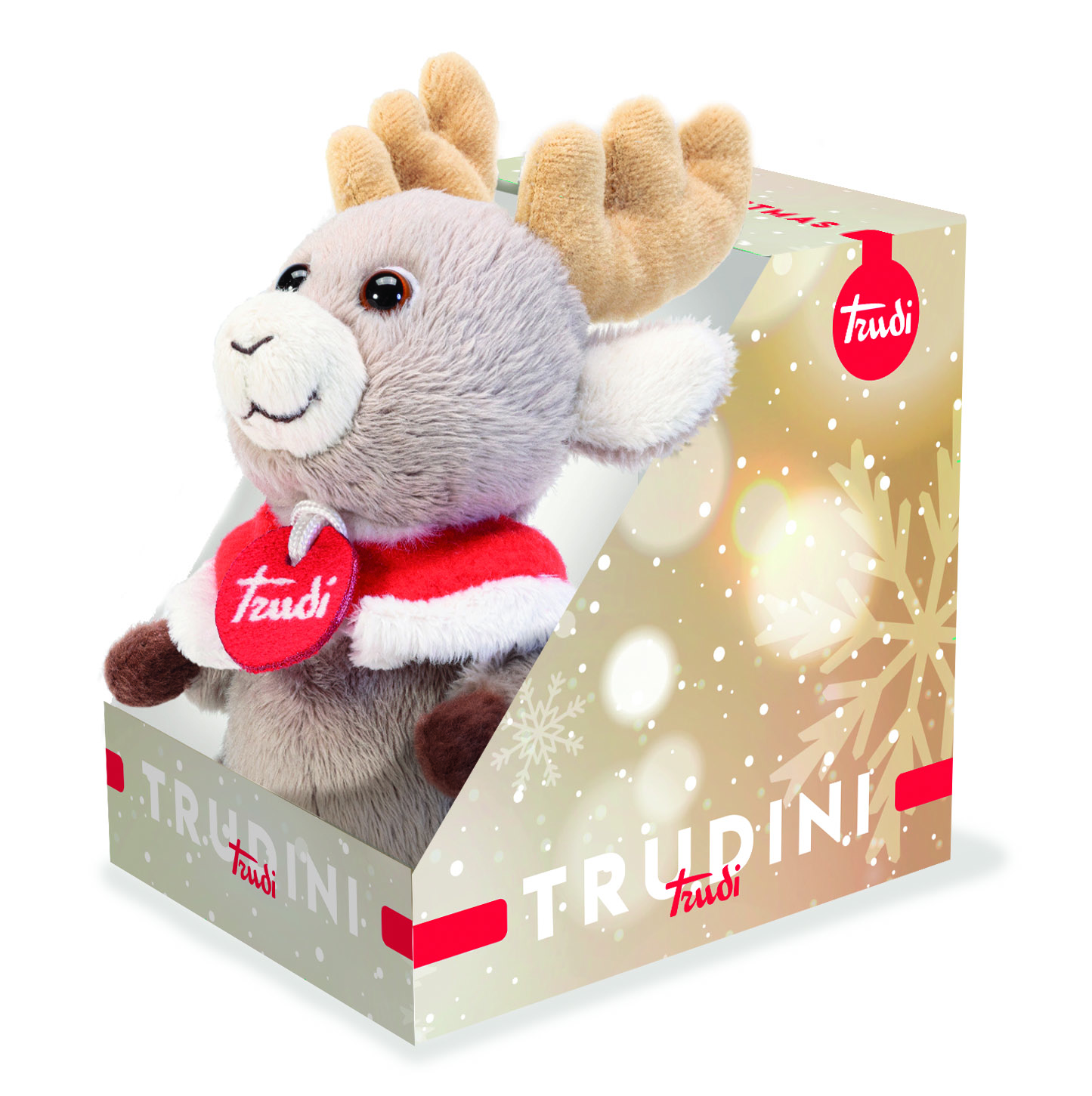 Игрушка мягкая Trudi Новогодний олененок 14см - фото 5