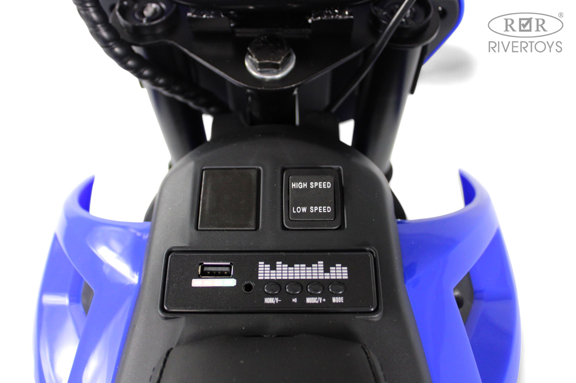 Электромотоцикл RIVERTOYS E777KX-MOTO-BLUE - фото 14