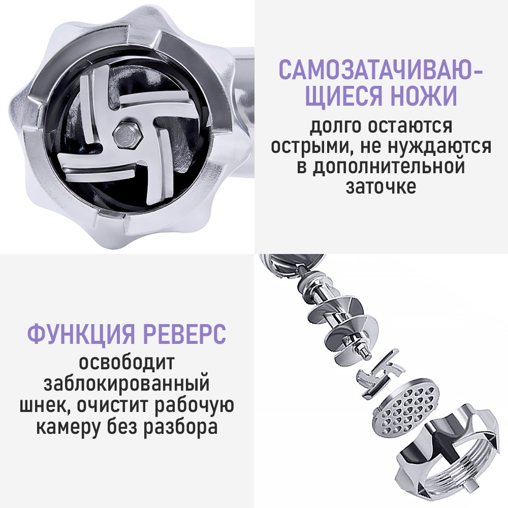 Мясорубка электрическая LUMME LU-MG2114B - фото 5