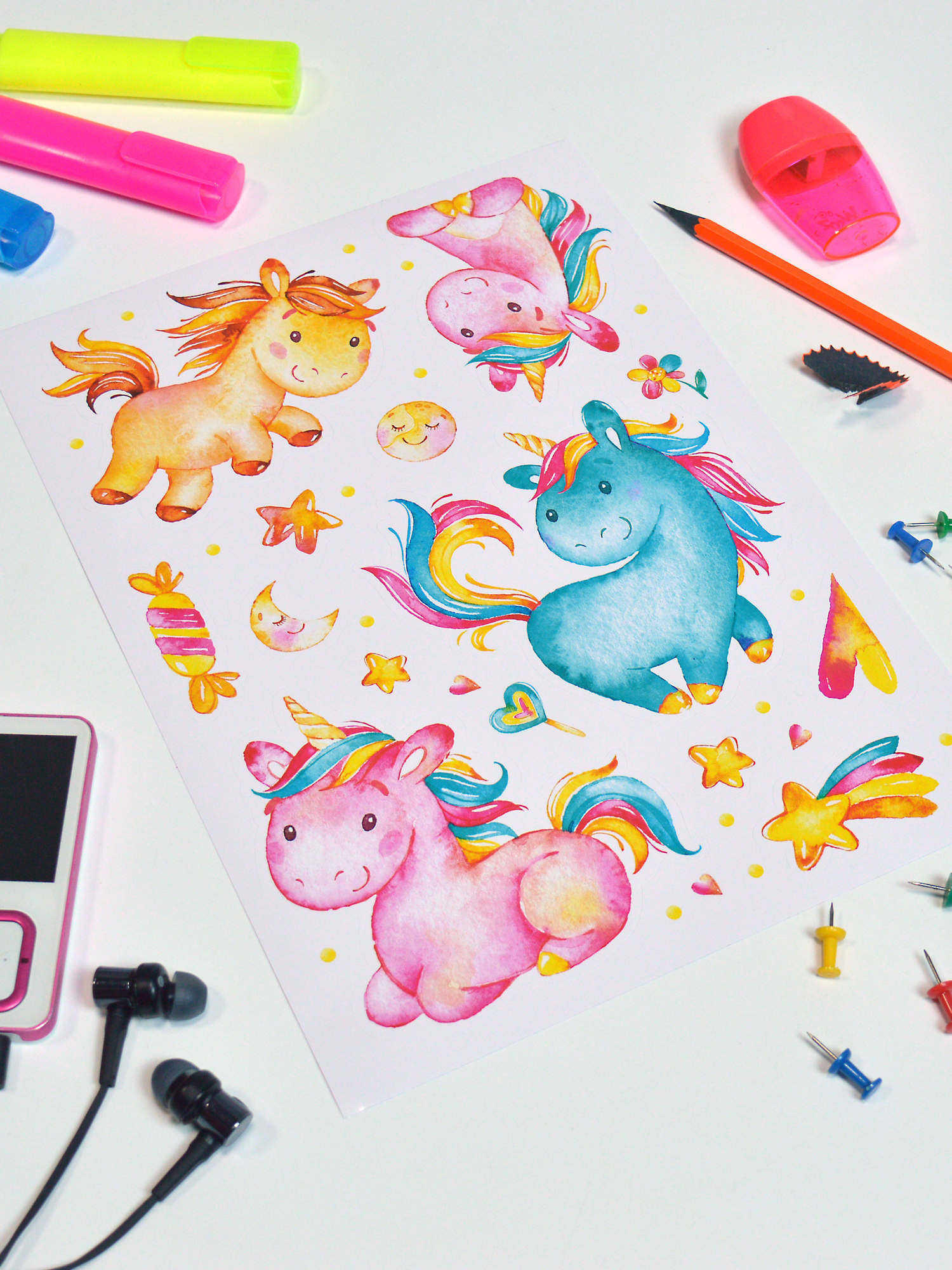 Декоративные наклейки Дрофа-Медиа Единорожки 4215 - фото 7