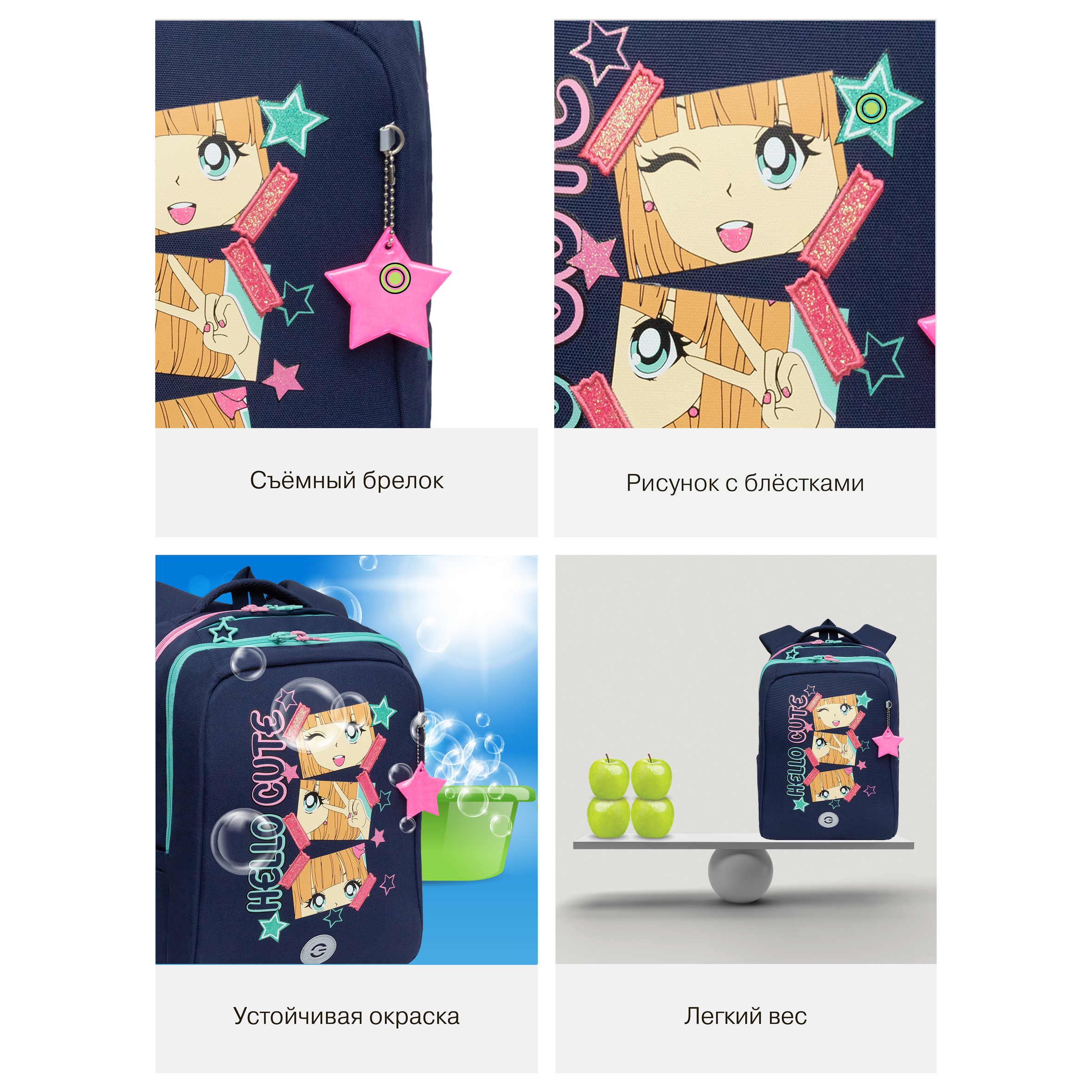 Рюкзак Grizzly для девочки - фото 12