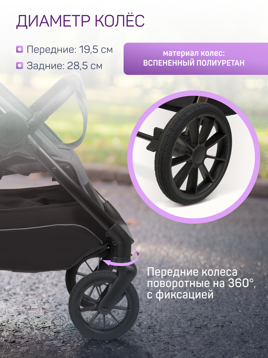 Коляска прогулочная Costa Мика серый - фото 2