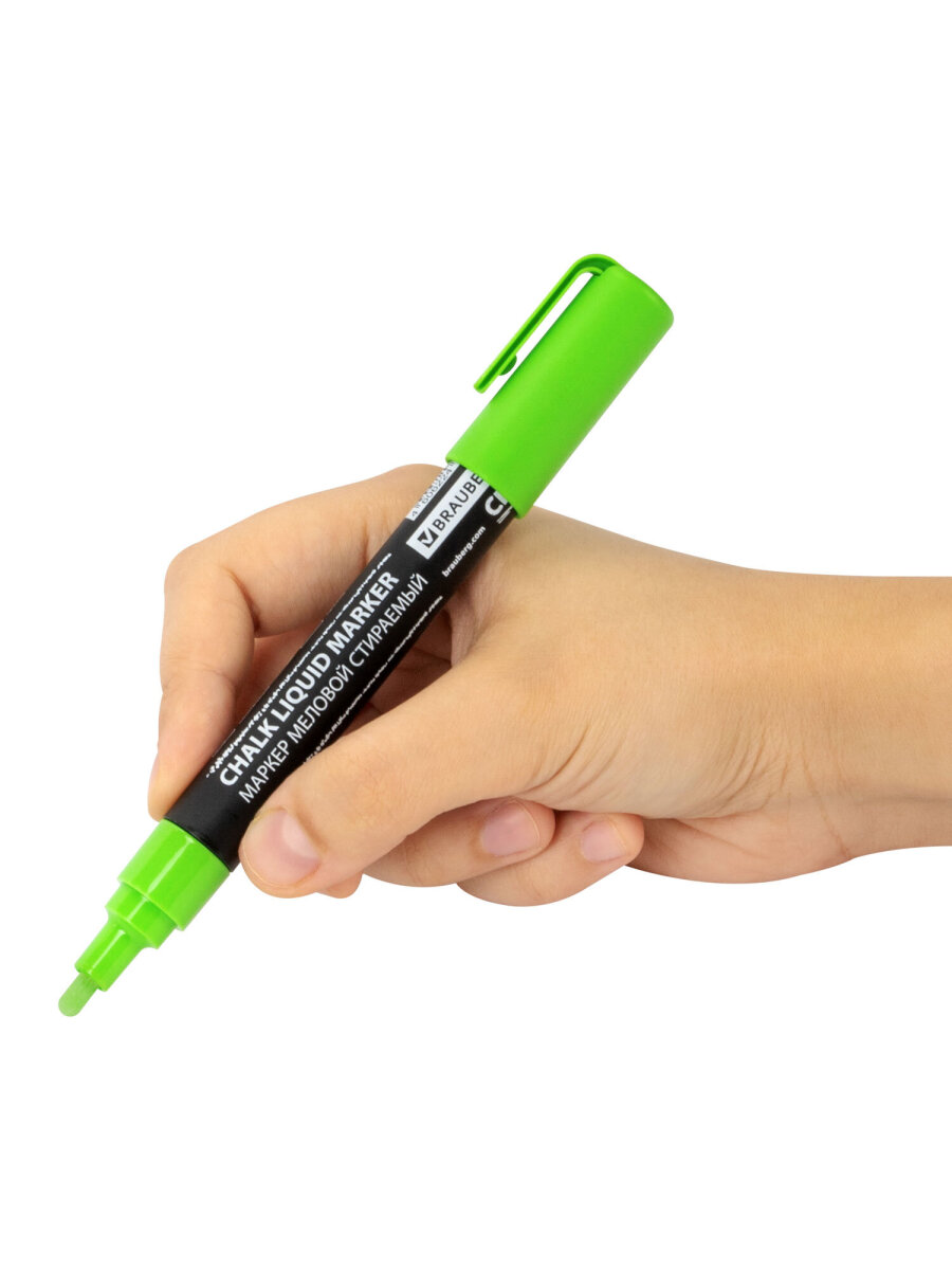 Маркеры Brauberg меловые 1 шт. - фото 11
